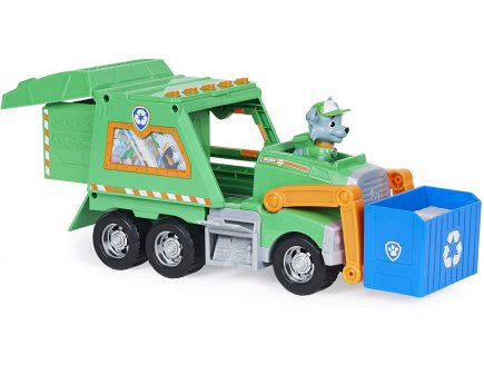 Pat patrouille Rocky avec Grand Camion de Recyclage transformable - Figurine chien - Spin Master