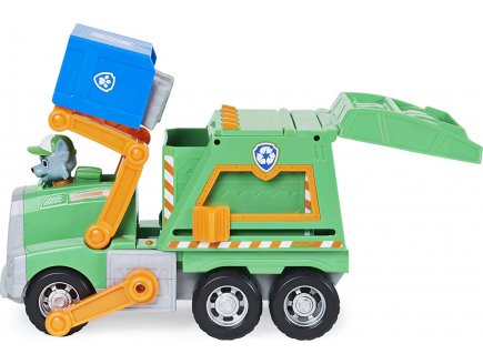 Pat patrouille Rocky avec Grand Camion de Recyclage transformable - Figurine chien - Spin Master