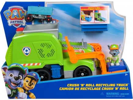 Pat patrouille Rocky avec Grand Camion de Recyclage transformable - Figurine chien - Spin Master