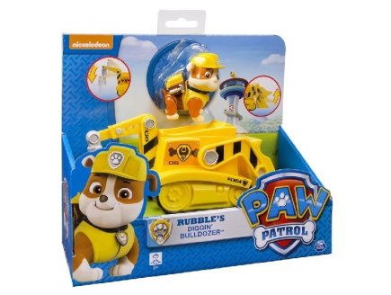 PAT PATROUILLE RUBEN AVEC SON BULLDOZER - FIGURINE CHIEN - PAW PATROL - SPIN MASTER - 20114323