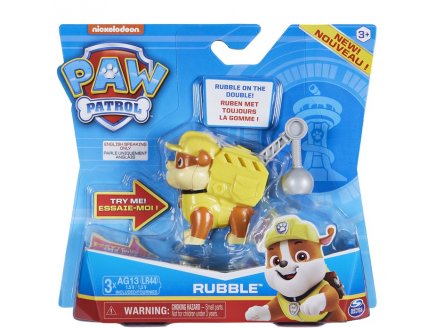 PAT PATROUILLE RUBEN AVEC SON ET SAC A DOS - FIGURINE CHIEN - PAW PATROL - SPIN MASTER - 20126395