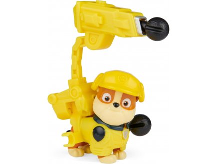 Pat patrouille ruben avec son et sac a dos transportable - figurine chien - paw patrol the movie - Spin master - 20130483