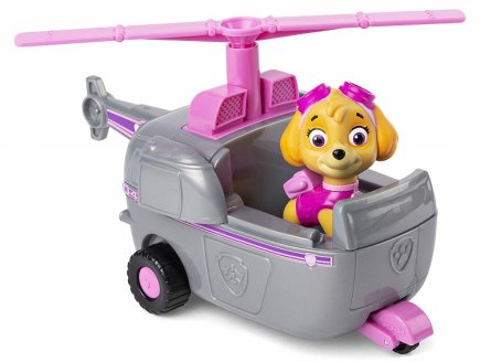 Pat patrouille stella avec son helicoptere - figurine chien - Spin master - 20114324
