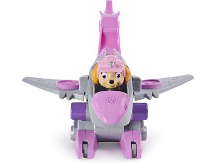 Pat patrouille stella et son avion + dinosaure mystere - figurine chien - paw patrol dino rescue