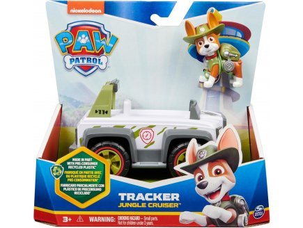 PAT PATROUILLE TRACKER ET SA JEEP - FIGURINE CHIEN - PAW PATROL JUNGLE RESCUE - SPIN MASTER - 20116039