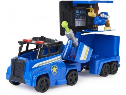 Pat patrouille truck rescue : marcus et son camion de pompier + chase camion de police - figurine chien - vehicule de luxe - paw patrol