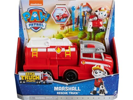 PAT PATROUILLE TRUCK RESCUE : MARCUS ET SON CAMION DE POMPIER - FIGURINE CHIEN - VEHICULE DE LUXE - PAW PATROL - SPIN MASTER - 20139106