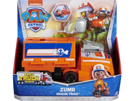 PAT PATROUILLE TRUCK RESCUE : ZUMA ET SON CAMION ANIMAUX - FIGURINE CHIEN ET BALEINE - VEHICULE DE LUXE - PAW PATROL - SPIN MASTER - 20139135