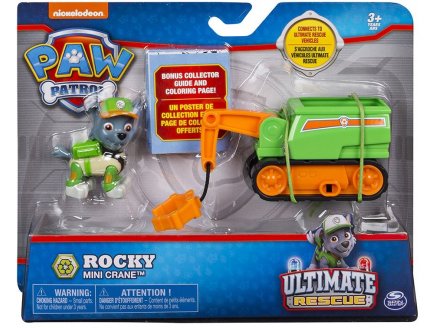 PAT PATROUILLE ULTIMATE ROCKY ET SON CAMION GRUE - FIGURINE CHIEN - PAW PATROL - SPIN MASTER - 20101482