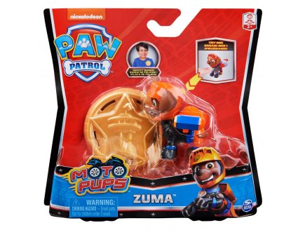 PAT PATROUILLE ZUMA AVEC SAC A DOS ET BADGE - FIGURINE CHIEN - PAW PATROL - SPIN MASTER - 20128240