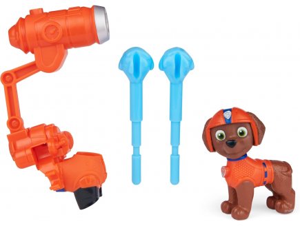 Pat patrouille zuma avec son et sac a dos transportable - figurine chien - paw patrol the movie - Spin master - 20130319