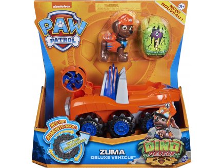 PAT PATROUILLE ZUMA AVEC SON HOVERCRAFT + DINOSAURE MYSTERE - FIGURINE CHIEN - PAW PATROL DINO RESCUE