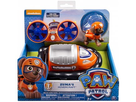 PAT PATROUILLE ZUMA ET SON HOVERCRAFT - FIGURINE CHIEN - PAW PATROL - SPIN MASTER