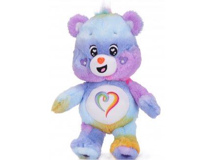 Peluche Bisounours avec coeur couleur arc en ciel - Toutensemble 30 cm - Doudou licence