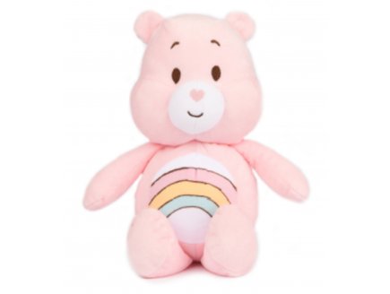 Peluche Bisounours orange - Toubisou 32 cm avec arc en ciel - Doudou licence