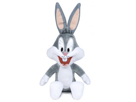 Peluche bugs bunny 26 cm - lapin gris - doudou licence looney tunes