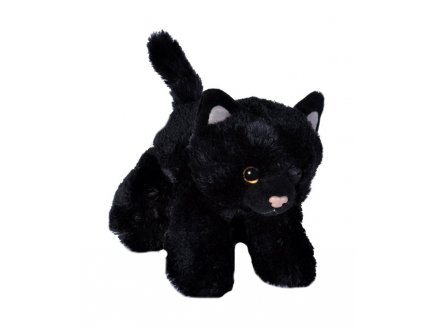 PELUCHE CHAT NOIR 18 CM - WILD REPUBLIC - 18089