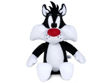 Peluche chat sylvestre 21 cm - doudou licence looney tunes
