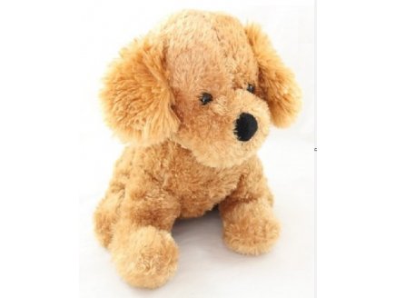 PELUCHE CHIEN BRUN ASSIS 22 CM 