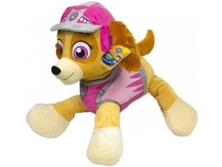 PELUCHE CHIENNE STELLA COUCHE 55 CM - PAT' PATROUILLE DINO RESCUE - PELUCHE LICENCE PAW PATROL