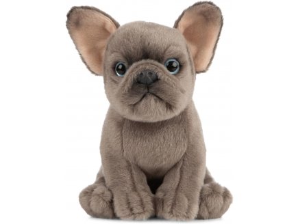 PELUCHE CHIOT BOULEDOGUE 18 CM - CHIEN - CLASSIC ANIMAUX DE LA FERME - LIVING NATURE