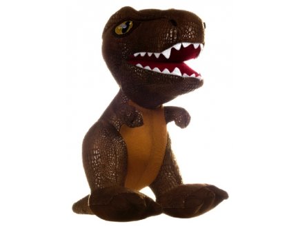 PELUCHE DINOSAURE T-REX BRUN 30 CM - TYRANNOSAURE REX - JURASSIC WORLD - PELUCHE LICENCE