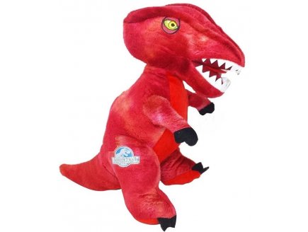 PELUCHE DINOSAURE T-REX GEANT ROUGE 53 CM - TYRANNOSAURE - JURASSIC WORLD - GRANDE PELUCHE DINO LICENCE 