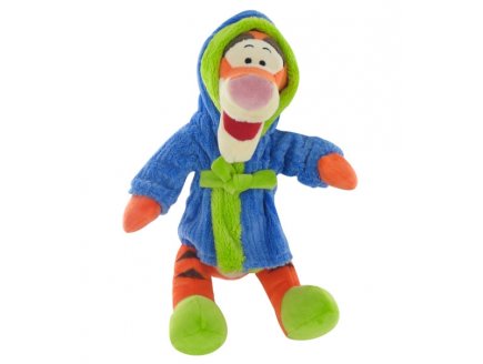 Peluche Disney tigrou en peignoir bleu et vert 25 cm - nicotoy - peluche licence