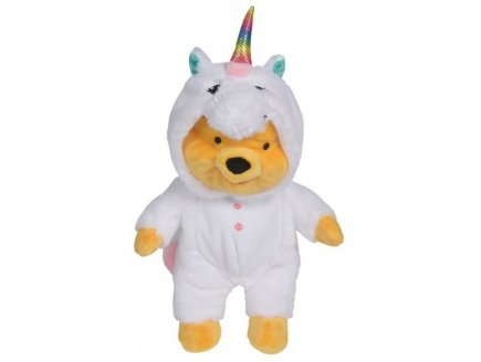 PELUCHE DISNEY WINNIE THE POOH DEGUISEMENT LICORNE BLANCHE 35 CM - NICOTOY - PELUCHE LICENCE