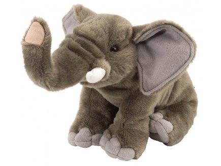 PELUCHE ELEPHANT GRIS 33 CM - ANIMAUX DE LA SAVANE - WILD REPUBLIC - 11498