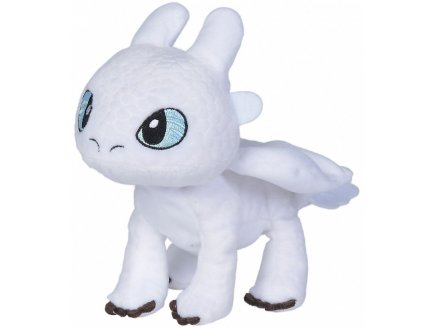 PELUCHE FURIE ECLAIR DRAGON BLANC 32 CM - PELUCHE LICENCE DRAGONS