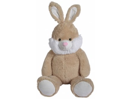 PELUCHE GEANTE : LAPIN BEIGE 1 M 10 - GRAND PELUCHE 110 CM - DOUDOU XL - NICOTOY