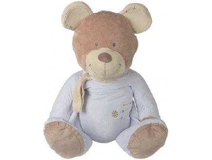 PELUCHE GEANTE OURS CALIN BLEU 1 METRE - DOUDOU NICOTOY