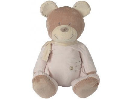 PELUCHE GEANTE OURS CALIN ROSE 1 METRE - DOUDOU NICOTOY