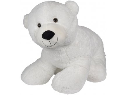 PELUCHE GEANTE OURS POLAIRE BLANC POMPON 100 CM - GRAND OURS 1 METRE - NICOTOY