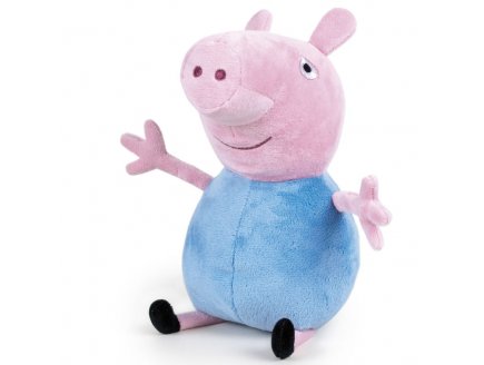 PELUCHE  GEANTE PEPPA PIG : GEORGE 73 CM - GRANDE PELUCHE LICENCE PEPPA LE COCHON