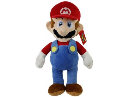 PELUCHE GEANTE SUPER MARIO BROSS 90 CM - GRAND MARIO PLOMBIER - PELUCHE XXL LICENCE NINTENDO