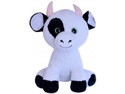 Peluche gante : Vache Marie blanche et noir 90 cm - Grand peluche - Doudou XXL  animal de la ferme