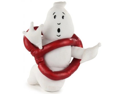 PELUCHE GHOSTBUSTERS  LOGO GHOSTBUSTERS 26 CM - SOS FANTOMES - FANTOME BLANC - PELUCHE LICENCE