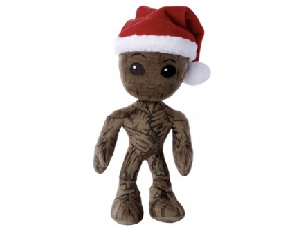 Peluche Groot marron 29 cm avec bonnet de no�l - Marvel - DC - Doudou licence