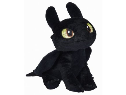 PELUCHE KROKMOU DRAGON NOIR 20 CM - PELUCHE LICENCE DRAGONS