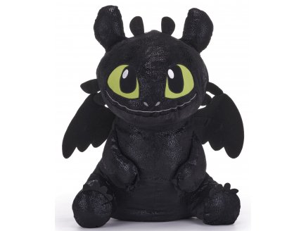 PELUCHE KROKMOU DRAGON NOIR 23 CM - PELUCHE LICENCE DRAGONS