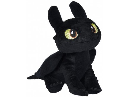 PELUCHE KROKMOU DRAGON NOIR 32 CM - PELUCHE LICENCE DRAGONS