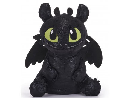 Peluche Krokmou dragon noir 34 cm - Peluche Licence Dragons