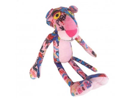 Peluche la Panth�re rose avec Graffiti 26 cm - Doudou licence 