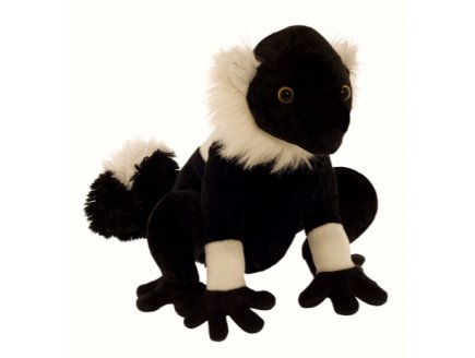 PELUCHE LEMURIEN NOIR 22 CM - WILD PLANET - K7968