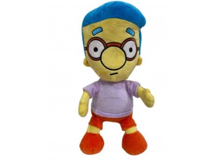 Peluche Les Simpsons : Milhouse Van Houten 26 cm - Doudou licence Simpson