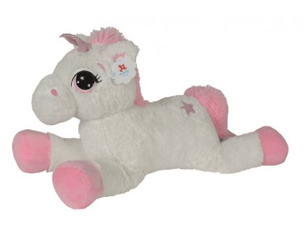 PELUCHE LICORNE GEANTE BLANCHE 80CM - ANIMAUX FANTASTIQUE - NICOTOY - 5831417