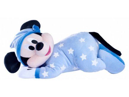 PELUCHE MICKEY AVEC ETOILES PHOSPHORESCENTES 34 CM DISNEY - DOUDOU BLEU BRILLE DANS LA NUIT - NICOTOY