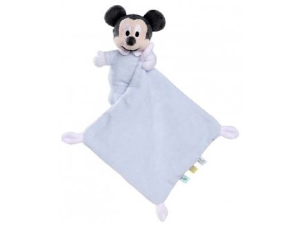 Peluche Mickey avec son mouchoir bleu 18 cm - Doudou b�b� - Enfant - Nicotoy